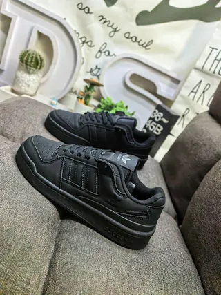 Adidas Black Monochrome Padded Collar Lifestyle Sneakers 7