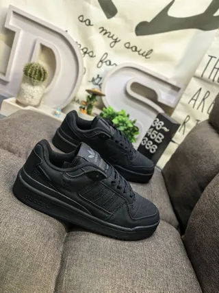 Adidas Black Monochrome Padded Collar Lifestyle Sneakers 9