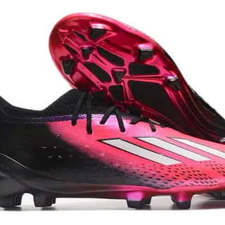 Adidas Black Pink Low-Cut Sock-Fit Collar Gradient Upper Firm-Ground Soccer Shoes