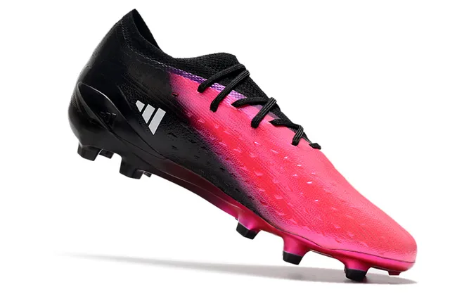 Adidas Black Pink Low-Cut Sock-Fit Collar Gradient Upper Firm-Ground Soccer Shoes 2