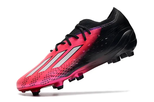 Adidas Black Pink Low-Cut Sock-Fit Collar Gradient Upper Firm-Ground Soccer Shoes 3