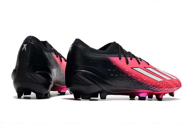 Adidas Black Pink Low-Cut Sock-Fit Collar Gradient Upper Firm-Ground Soccer Shoes 5