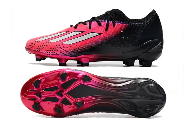 Adidas Black Pink Low-Cut Sock-Fit Collar Gradient Upper Firm-Ground Soccer Shoes 6