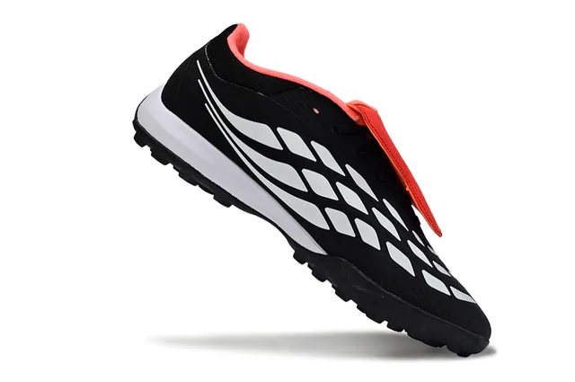 Adidas Chaussures de Football Turf Noir Rose Low-Cut Fermeture par Sangle 2