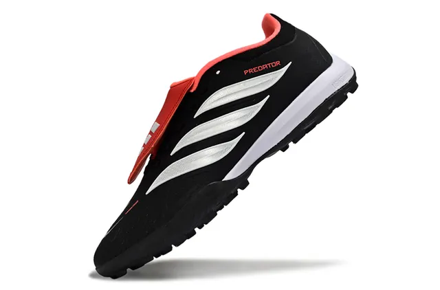 Adidas Chaussures de Football Turf Noir Rose Low-Cut Fermeture par Sangle 3