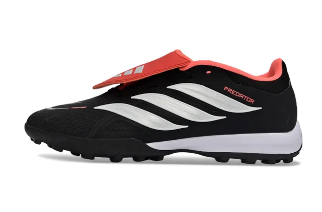 Adidas Chaussures de Football Turf Noir Rose Low-Cut Fermeture par Sangle 7