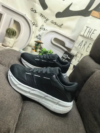 Adidas Black White Chunky Platform Sole Engineered Mesh Upper Lifestyle Sneakers 7