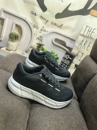 Adidas Black White Chunky Platform Sole Engineered Mesh Upper Lifestyle Sneakers 9