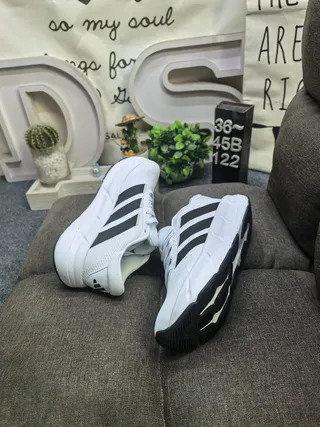 Adidas Black White Chunky Platform Sole Engineered Mesh Upper Lifestyle Sneakers 16