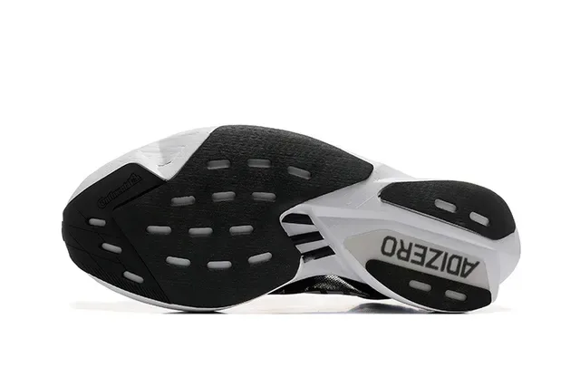 Adidas Black White Engineered Mesh Upper Three-Stripe Branding Running Shoes 4