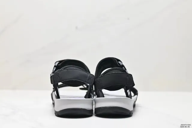 Adidas Black White Multi-Strap Adjustable Buckle Casual Sandals 2