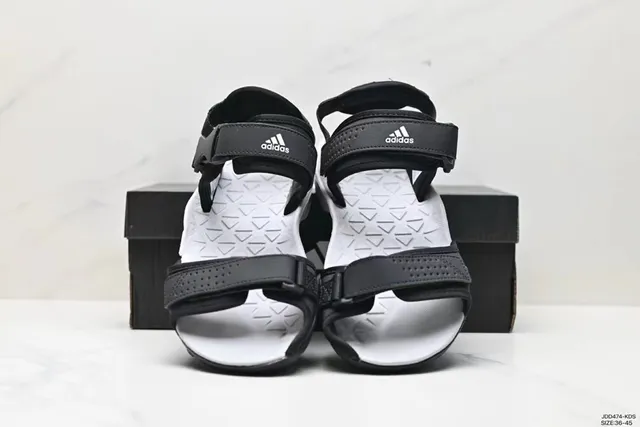 Adidas Black White Multi-Strap Adjustable Buckle Casual Sandals 5