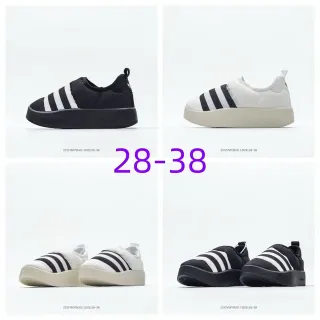 Adidas काला सफेद स्लिप-ऑन प्लेटफॉर्म सोल लाइफस्टाइल स्नीकर