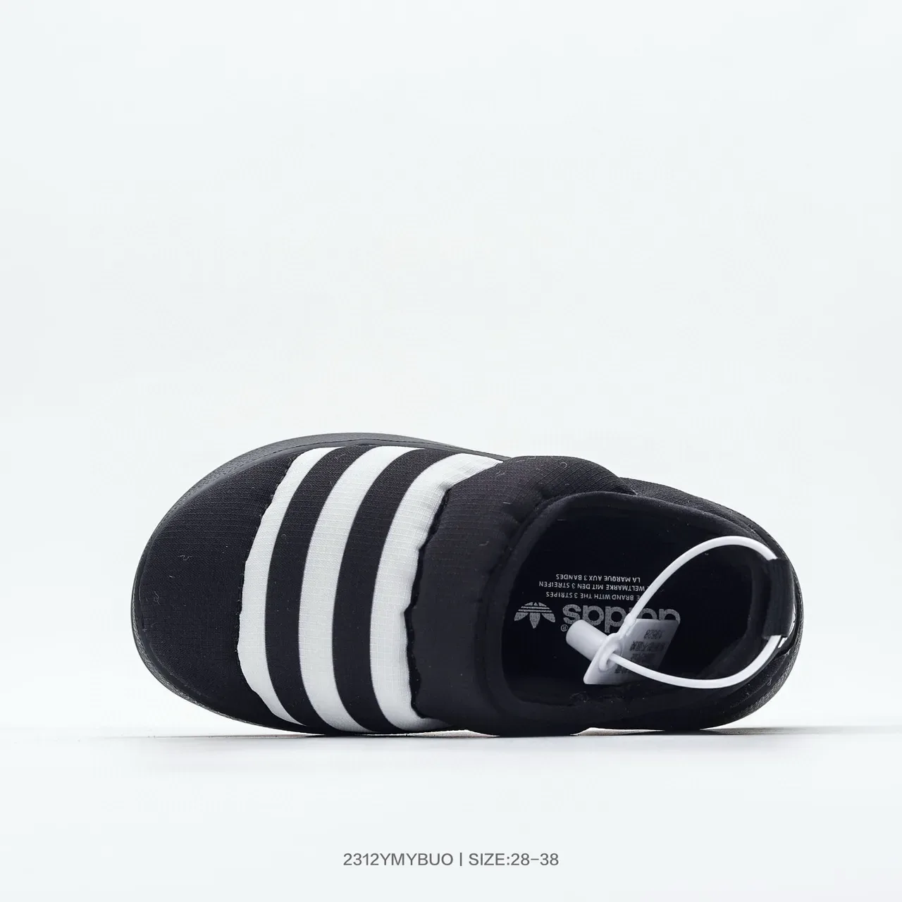 Adidas काला सफेद स्लिप-ऑन प्लेटफॉर्म सोल लाइफस्टाइल स्नीकर 8