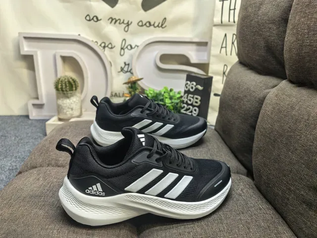 Adidas Blue and White Three-Stripe Lifestyle Sneakers 11