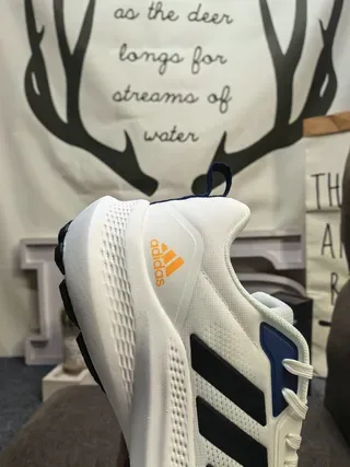 Adidas Blue and White Three-Stripe Lifestyle Sneakers 23