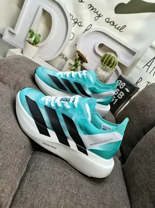 Adidas Blue Black Translucent Aqua Upper Three-Stripe Branding Lifestyle Sneakers 7