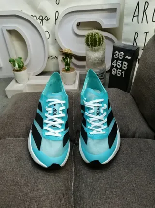 Adidas Blue Black Translucent Aqua Upper Three-Stripe Branding Lifestyle Sneakers 10