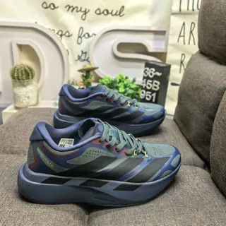 Adidas Zapatillas de running con upper de malla ingenierizada azul gris con suela intermediaria monolitica esculpida