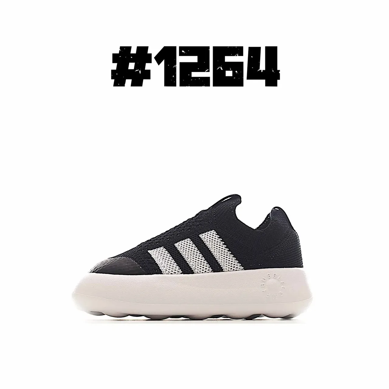 Adidas Blue White Knit Slip-On Platform Sole Lifestyle Sneakers 4
