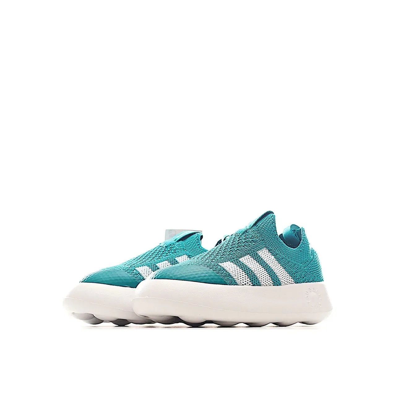 Adidas Blue White Knit Slip-On Platform Sole Lifestyle Sneakers 10