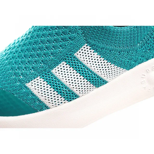 Adidas Blue White Knit Slip-On Platform Sole Lifestyle Sneakers 16