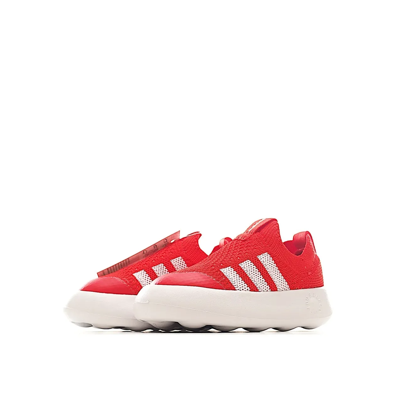 Adidas Blue White Knit Slip-On Platform Sole Lifestyle Sneakers 19
