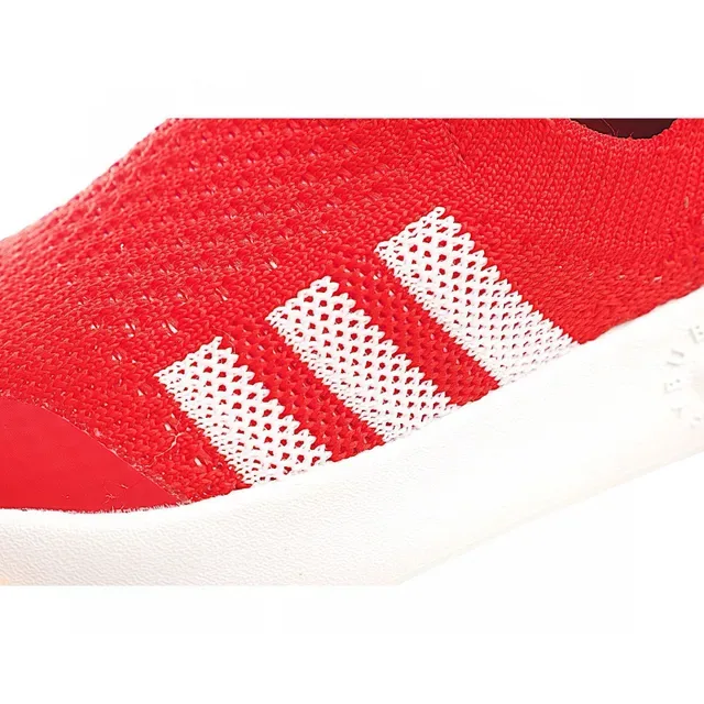 Adidas Blue White Knit Slip-On Platform Sole Lifestyle Sneakers 24
