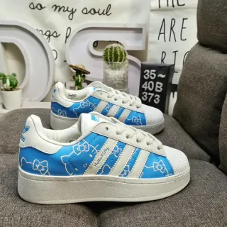 Adidas Blue White Low-Top Cupsole Lifestyle Sneakers