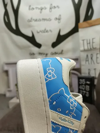 Adidas Blue White Low-Top Cupsole Lifestyle Sneakers 3