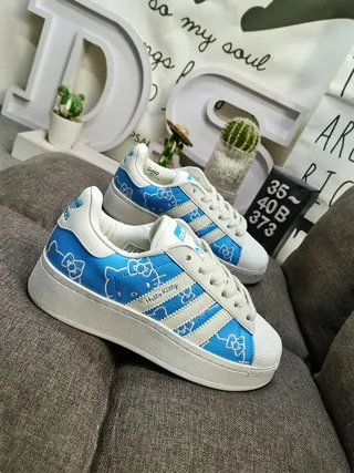 Adidas Blue White Low-Top Cupsole Lifestyle Sneakers 9