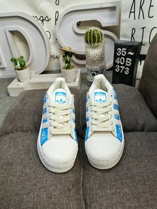 Adidas Blue White Low-Top Cupsole Lifestyle Sneakers 10