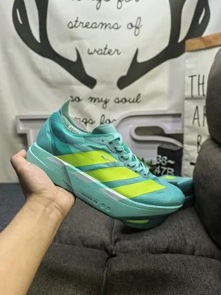 Adidas Blue Yellow Translucent Mesh Upper Sculpted Midsole Running Shoes 5
