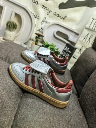 Adidas Brown Blue Leopard-Print Upper Cream Three Stripes Lifestyle Sneakers 7