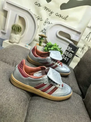 Adidas Brown Blue Leopard-Print Upper Cream Three Stripes Lifestyle Sneakers 9