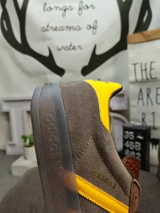 Adidas Brown Yellow Low-Top Cupsole Lifestyle Sneakers 3