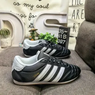 Adidas Copa Black White Quilted Upper Three-Stripe Side Panel Indoor Soccer Shoes