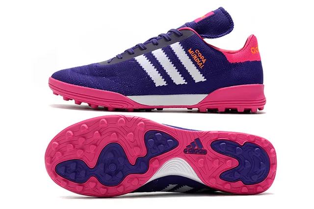 Adidas Copa Mundial أحذية كرة القدم Turf بنفسجي وردي 11
