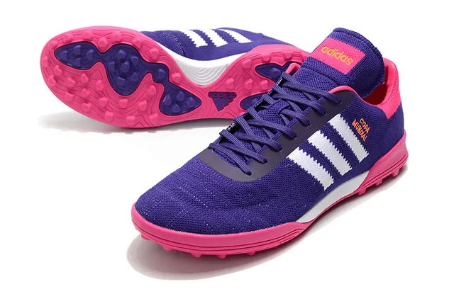 Adidas Copa Mundial أحذية كرة القدم Turf بنفسجي وردي 15