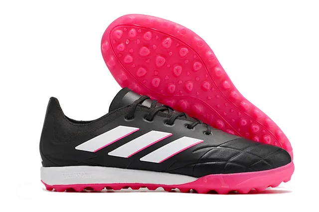 Adidas Copa Pure. 3 Black Pink Botas de futebol para gramado sintético acolchoadas 2