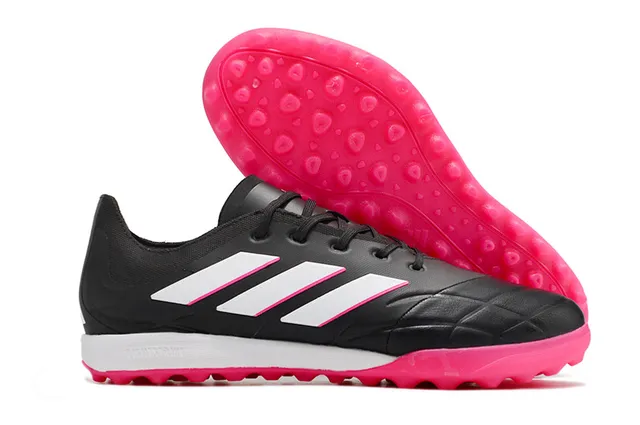 Adidas Copa Pure. 3 Black Pink Botas de futebol para gramado sintético acolchoadas 3
