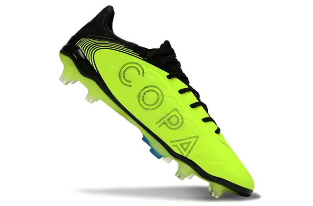 Adidas Copa Chaussures de football Jaune Noir Basse Coupe Tige Synthétique Lettrage Embossé Terrain Ferme 2