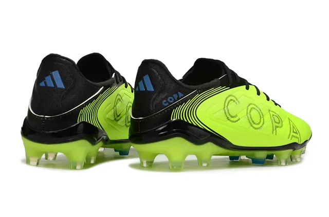 Adidas Copa Chaussures de football Jaune Noir Basse Coupe Tige Synthétique Lettrage Embossé Terrain Ferme 5
