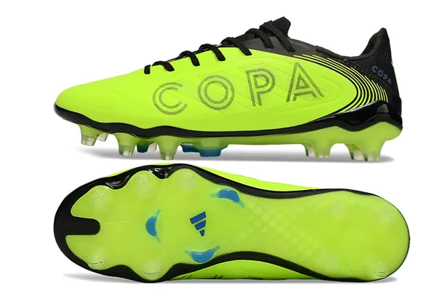 Adidas Copa Chaussures de football Jaune Noir Basse Coupe Tige Synthétique Lettrage Embossé Terrain Ferme 6