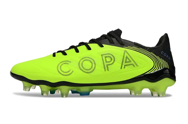 Adidas Copa Chaussures de football Jaune Noir Basse Coupe Tige Synthétique Lettrage Embossé Terrain Ferme 7