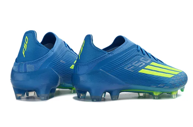 Adidas F50 Blue and Neon Green Firm-Ground Soccer Shoes 15