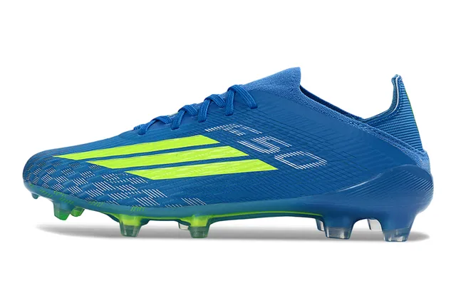 Adidas F50 Blue and Neon Green Firm-Ground Soccer Shoes 17
