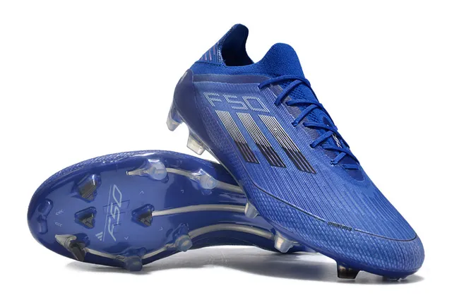 Adidas F50 Blue Black Silver Firm-Ground Soccer Shoes 4
