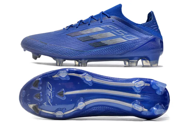 Adidas F50 Blue Black Silver Firm-Ground Soccer Shoes 6
