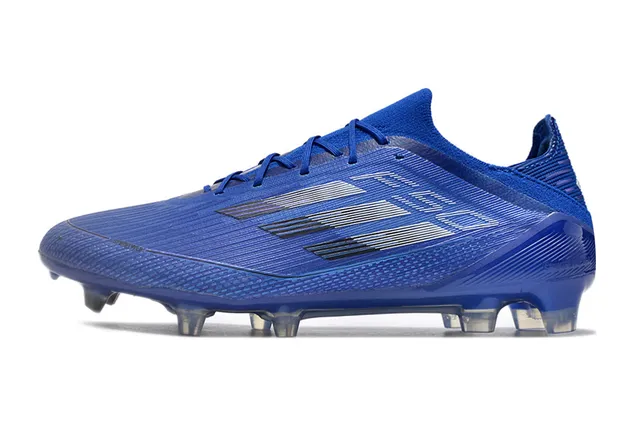 Adidas F50 Blue Black Silver Firm-Ground Soccer Shoes 7